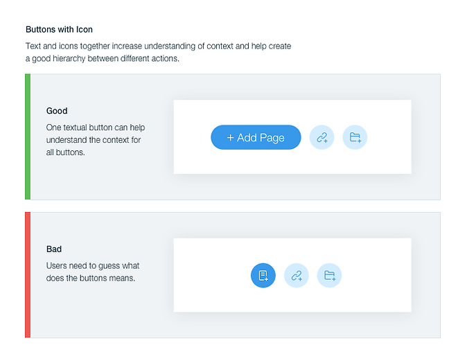 Buttons with icons